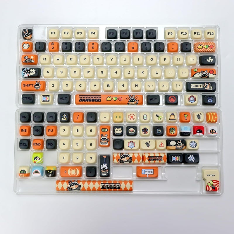 YMKPVR KBDiy ZZZ Cute Bangboo Keycaps Set 133 Keys KOA Profile Dye-Sublimation Kawaii Rabbit Art Keycaps for Cherry Gateron MX Switches Gaming Mechanical Keyboards - Image 2